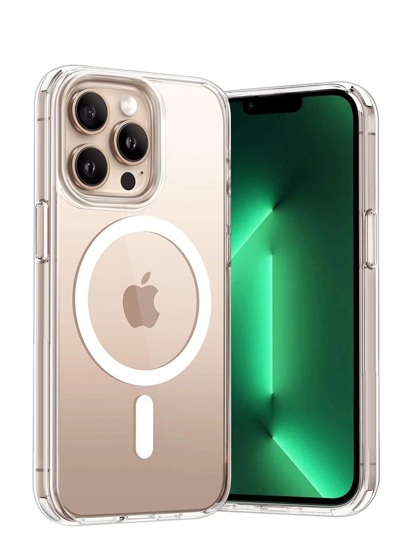 تشابي لاين  غطاء حماية شفاف لهاتف آيفون 13 برو ماكس 5G من شابلين Apple 2021 مع دعم Magsafe، مقاوم للاصفرار والخدوش، غطاء خلفي مقاوم للخدش، غطاء هاتف مغناطيسي من TPU - شفاف - Image 1